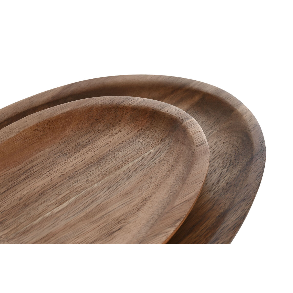 Plate set Home ESPRIT Natural Acacia 26 x 18 x 1,6 cm