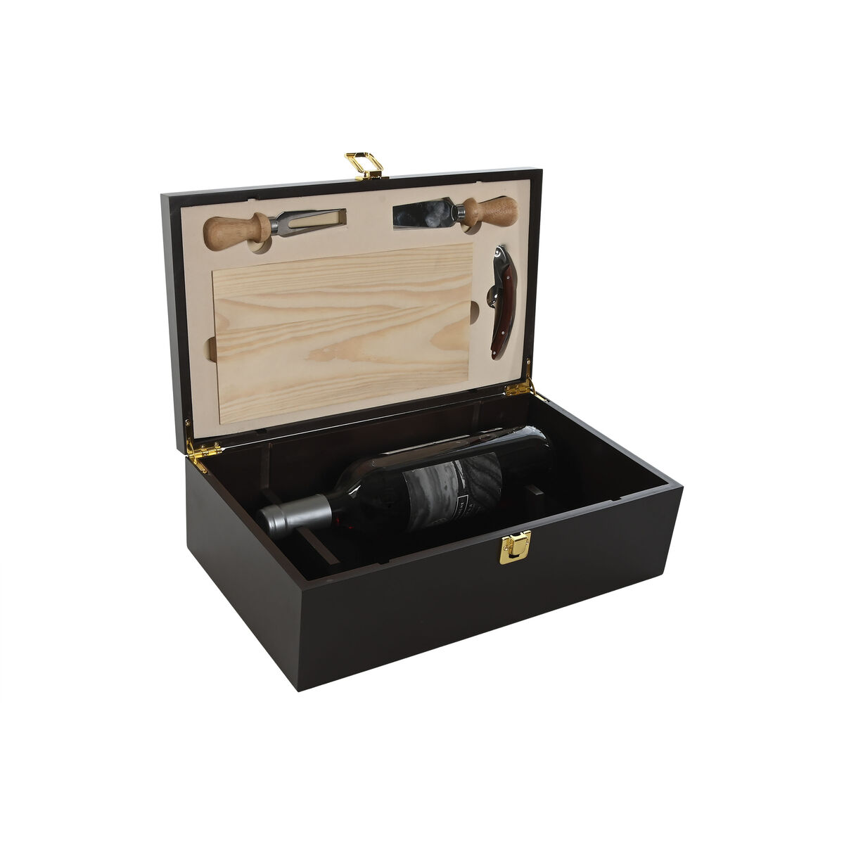 Set of Wine Accessories Home ESPRIT Dark brown MDF Wood 36 x 21 x 12 cm Set of Wine Accessories Home ESPRIT Dark brown MDF Wood 36 x 21 x 12 cm