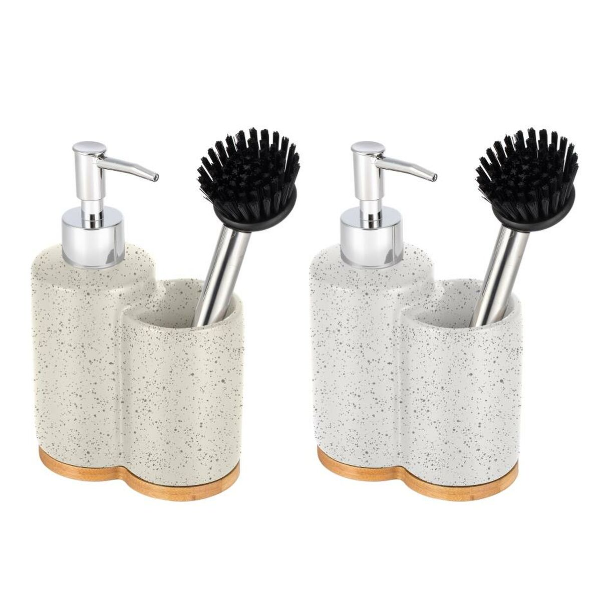Soap dish Home ESPRIT Beige Grey Silver Bamboo Stainless steel Dolomite 11,5 x 6,5 x 18,5 cm (2 Units) Soap dish Home ESPRIT Beige Grey Silver Bamboo Stainless steel Dolomite 11,5 x 6,5 x 18,5 cm (2 Units)