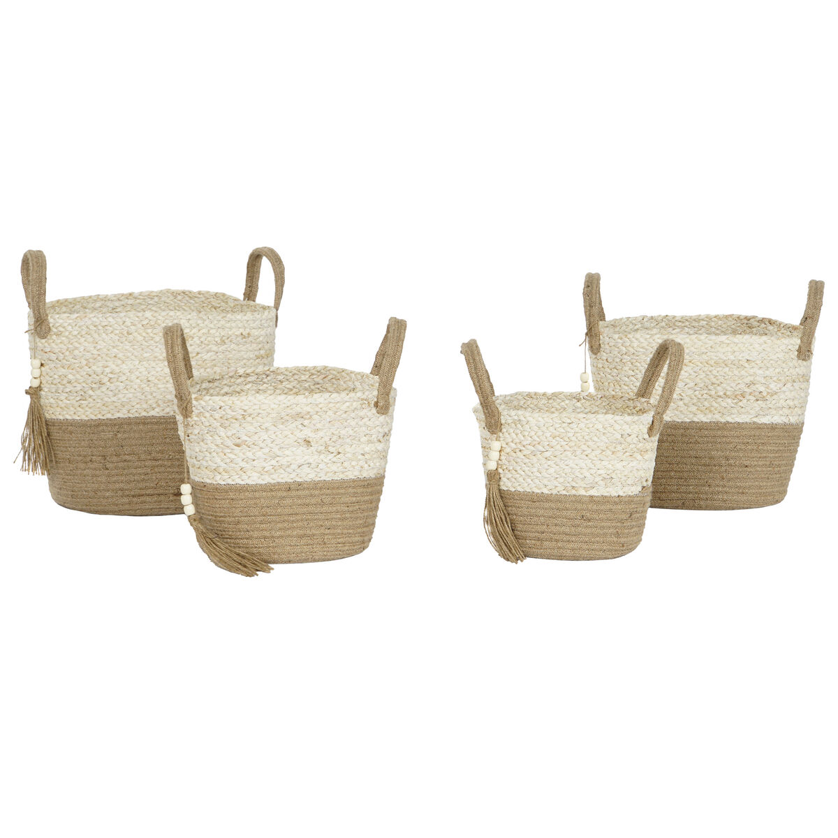Basket set Home ESPRIT Natural Light brown Jute Modern 40 x 40 x 41 cm Basket set Home ESPRIT Natural Light brown Jute Modern 40 x 40 x 41 cm