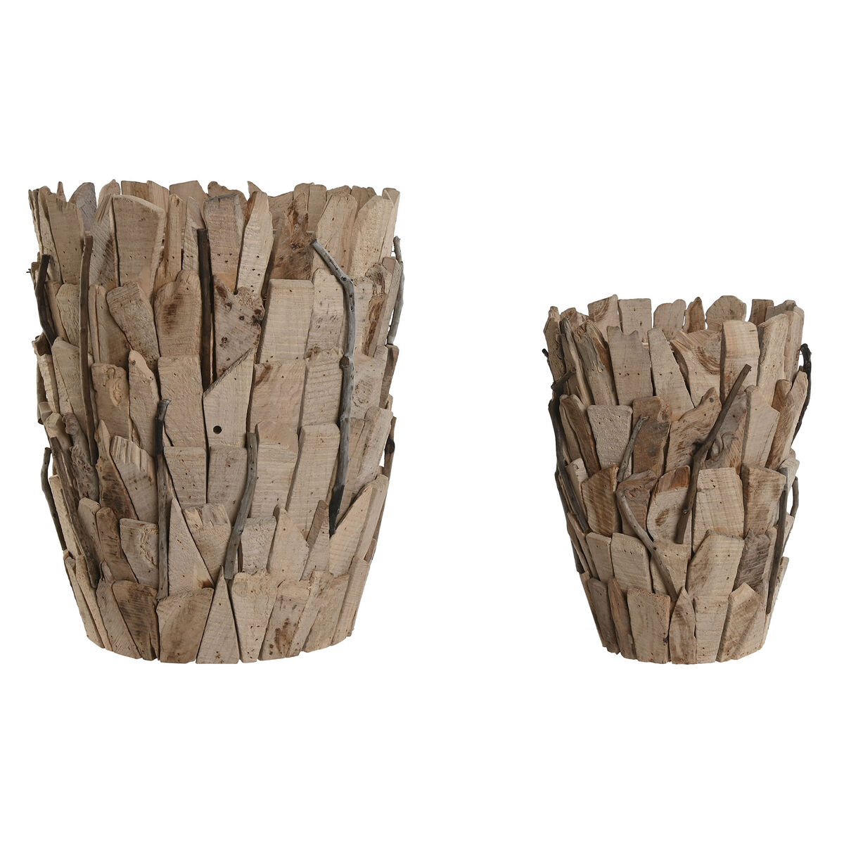 Set of Planters Home ESPRIT Brown Paolownia wood 35 x 35 x 45 cm (2 Pieces) Set of Planters Home ESPRIT Brown Paolownia wood 35 x 35 x 45 cm (2 Pieces)