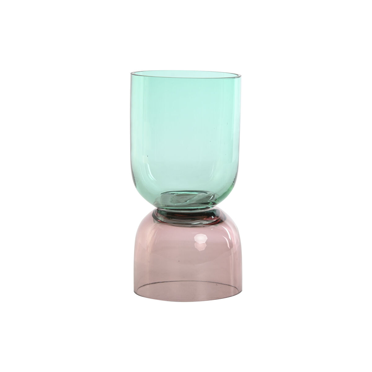 Vase Home ESPRIT Bicoloured Crystal 10 x 10 x 21 cm Vase Home ESPRIT Bicoloured Crystal 10 x 10 x 21 cm