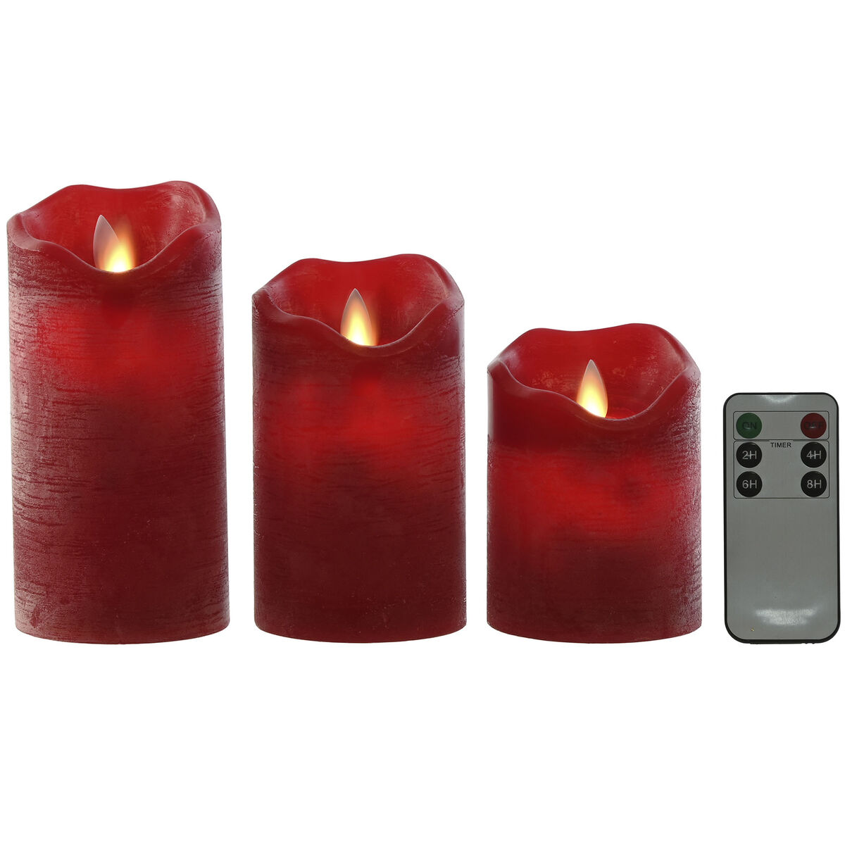 LED Candle Home ESPRIT Red 26,5 x 8 x 17 cm (3 Pieces) LED Candle Home ESPRIT Red 26,5 x 8 x 17 cm (3 Pieces)