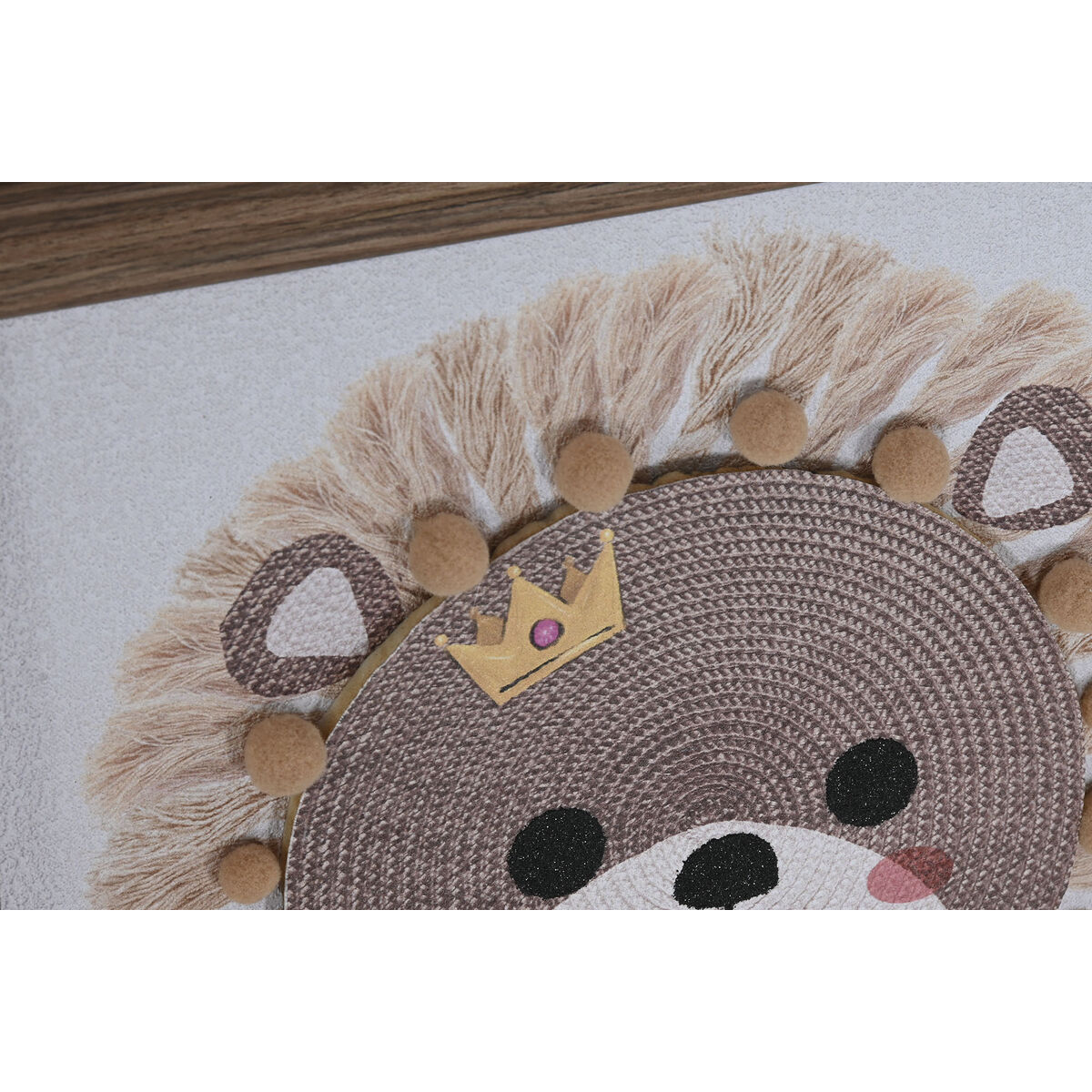 Canvas Home ESPRIT White Natural Children’s animals 30 x 2,6 x 30 cm (3 Units)