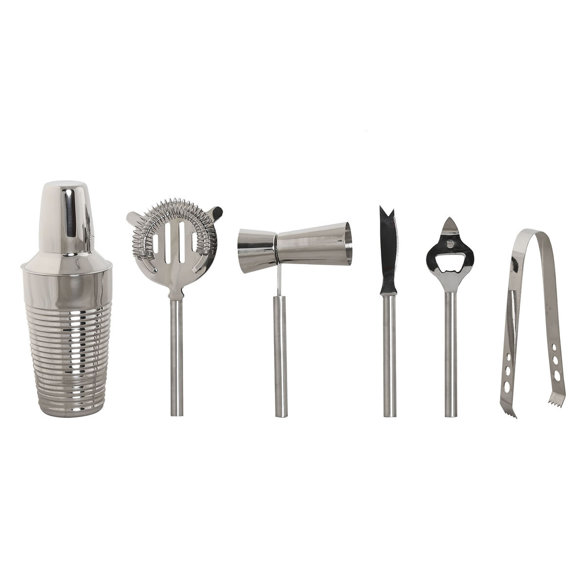 Cocktail Set Home ESPRIT Golden Silver Stainless steel 22 x 22 x 21 cm Cocktail Set Home ESPRIT Golden Silver Stainless steel 22 x 22 x 21 cm