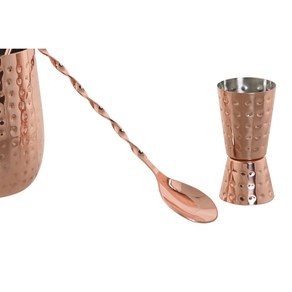 Cocktail Set Home ESPRIT Intense Copper Stainless steel 540 ml 8,5 x 8,5 x 11 cm