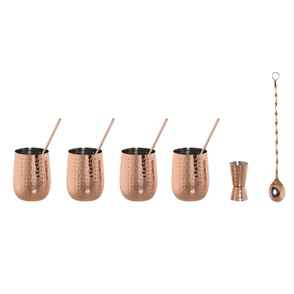 Cocktail Set Home ESPRIT Intense Copper Stainless steel 540 ml 8,5 x 8,5 x 11 cm Cocktail Set Home ESPRIT Intense Copper Stainless steel 540 ml 8,5 x 8,5 x 11 cm