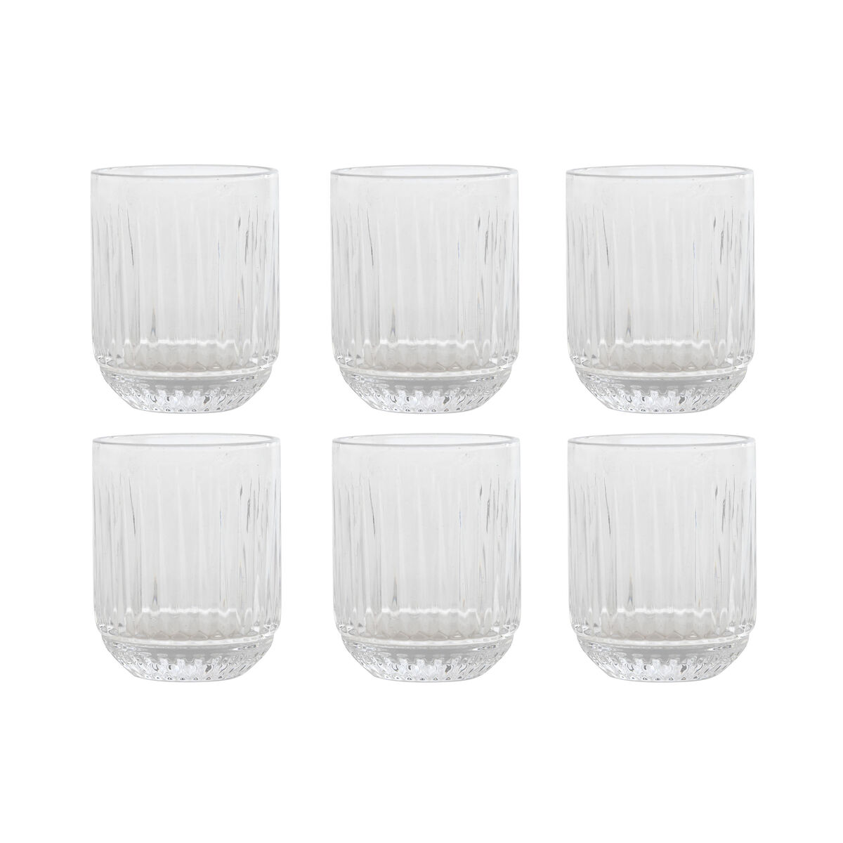 Set of glasses Home ESPRIT Transparent Crystal 275 ml (6 Units)