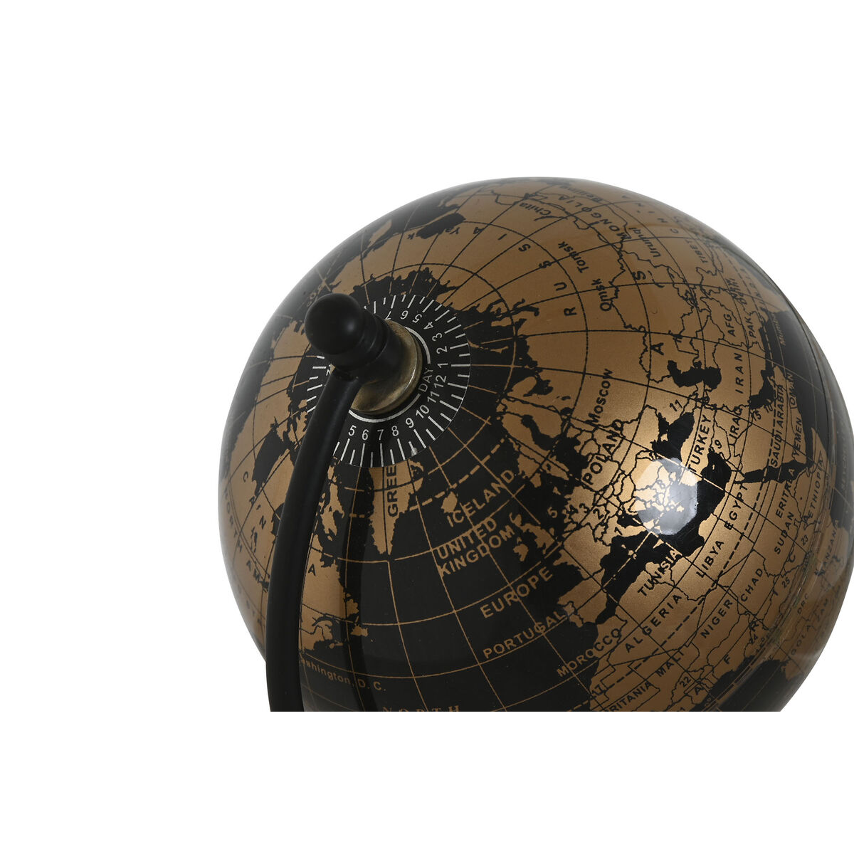 Decorative Figure Home ESPRIT Black Golden Vintage 12 x 12 x 20 cm (2 Units)