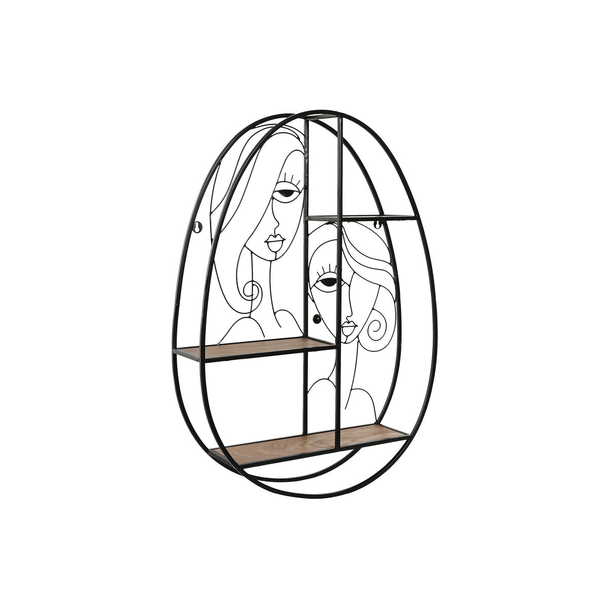 Shelves Home ESPRIT Black Natural Metal MDF Wood 53 x 12,2 x 72 cm Wall Shelves Home ESPRIT Black Natural Metal MDF Wood 53 x 12,2 x 72 cm Wall