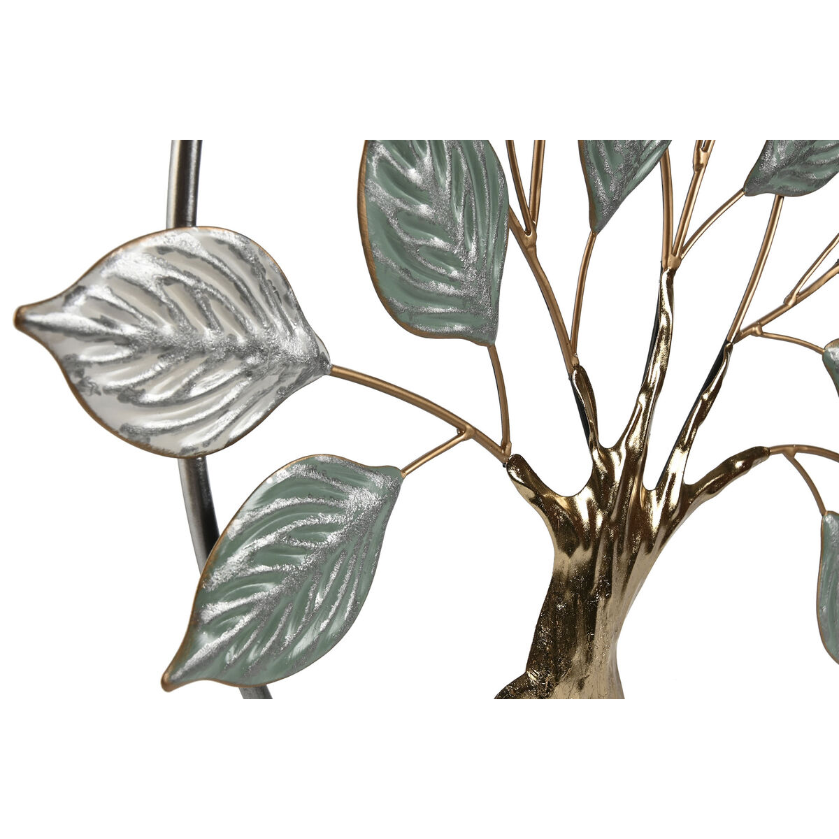 Wall Decoration Home ESPRIT Green Golden Tree Cottage 73 x 4,4 x 73 cm