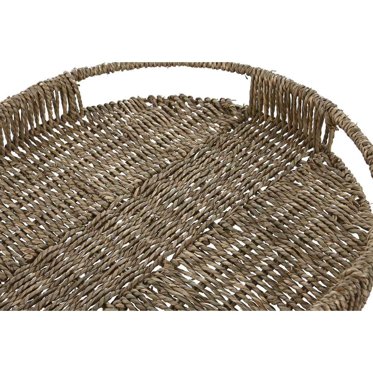 Set of trays Home ESPRIT Natural Tropical 45 x 45 x 7 cm (3 Units)