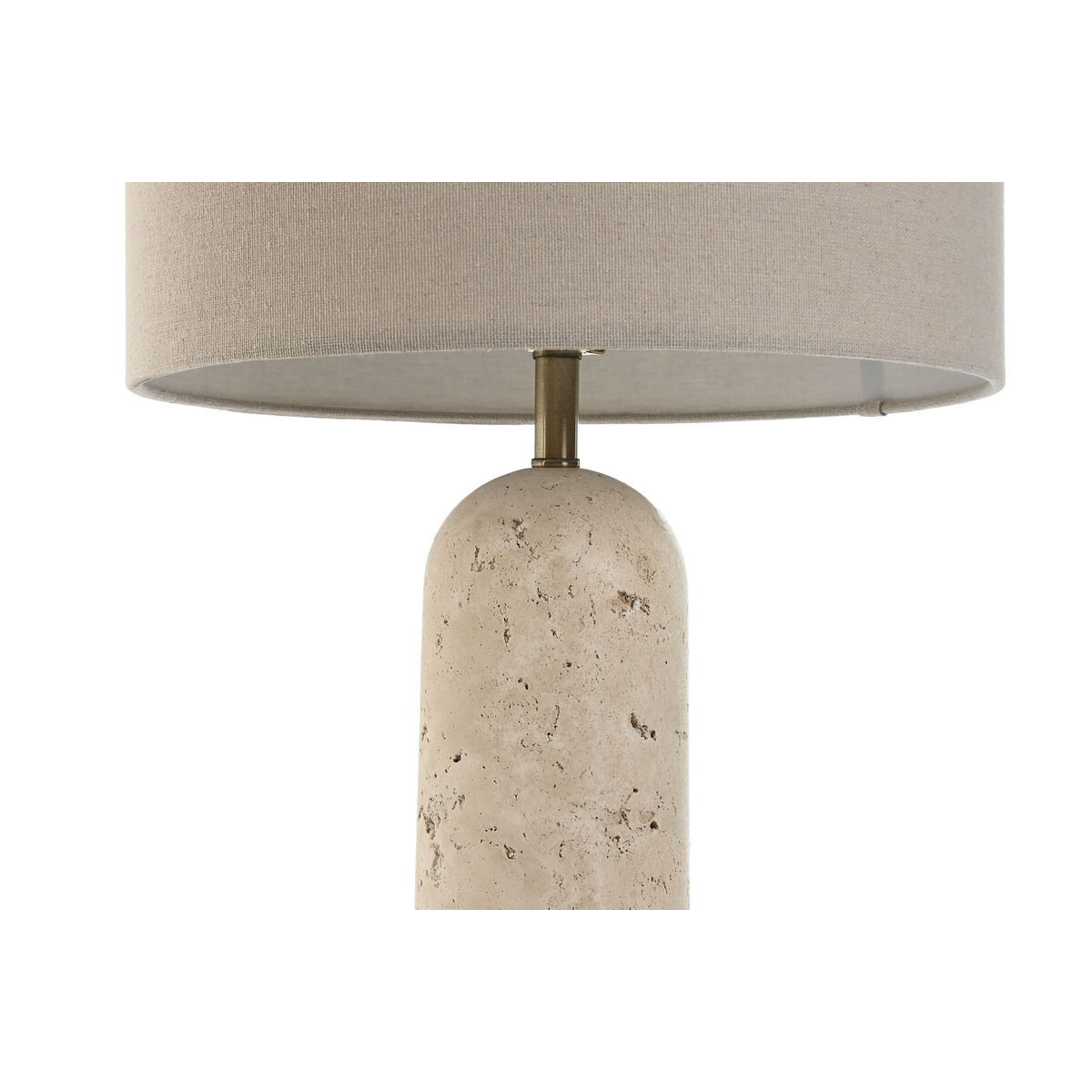 Desk lamp Home ESPRIT Beige Linen Marble 35 x 35 x 66 cm
