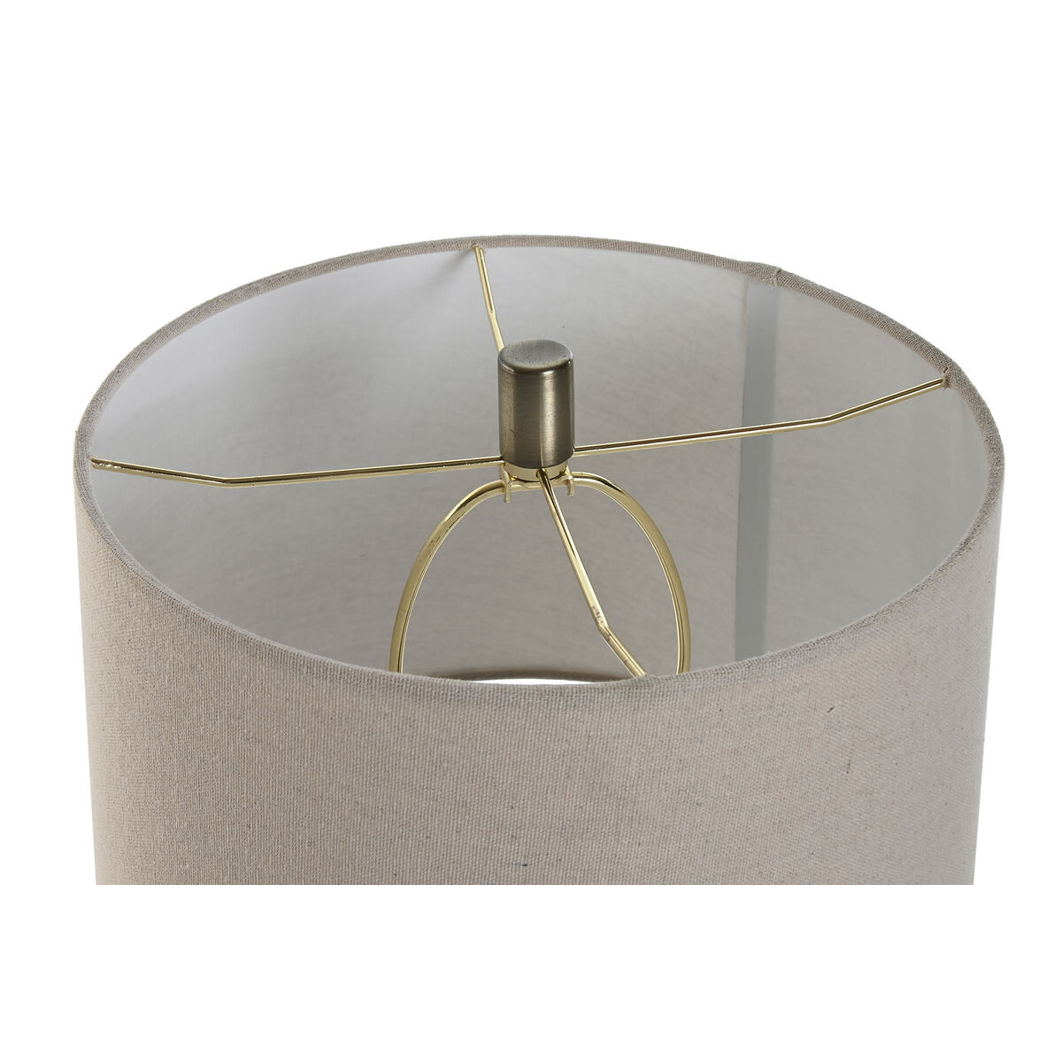 Desk lamp Home ESPRIT Beige Linen Marble 35 x 35 x 64 cm