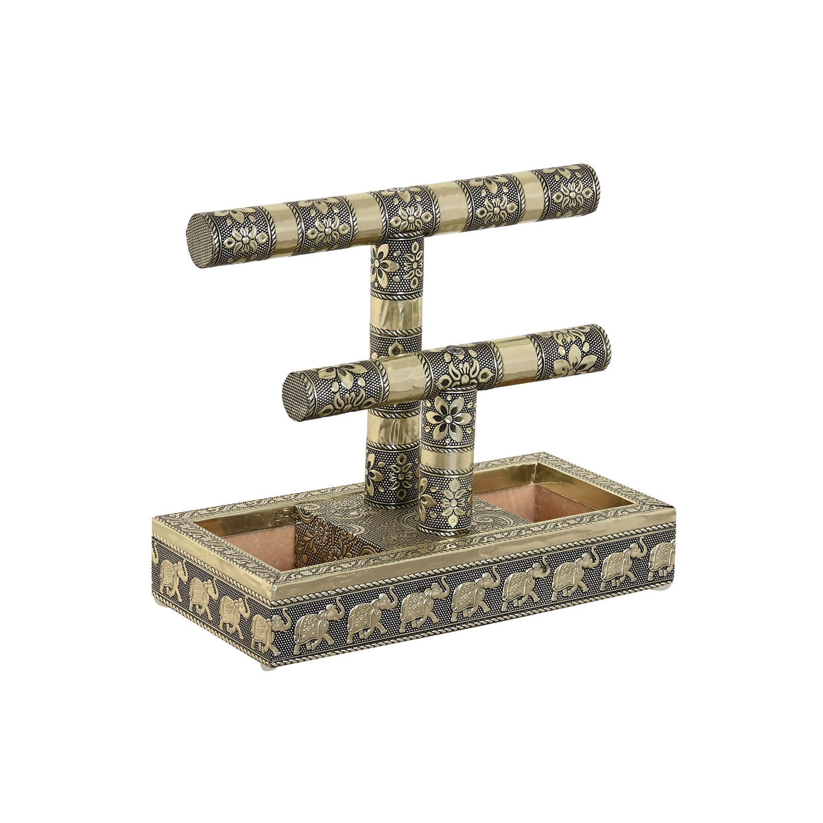 Jewelry box Home ESPRIT White Champagne Wood Aluminium 20 x 10 x 18 cm Jewelry box Home ESPRIT White Champagne Wood Aluminium 20 x 10 x 18 cm