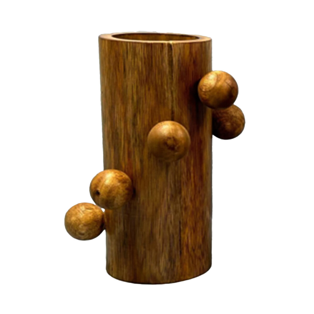Vase Home ESPRIT Brown Mango wood 16 x 16 x 23 cm