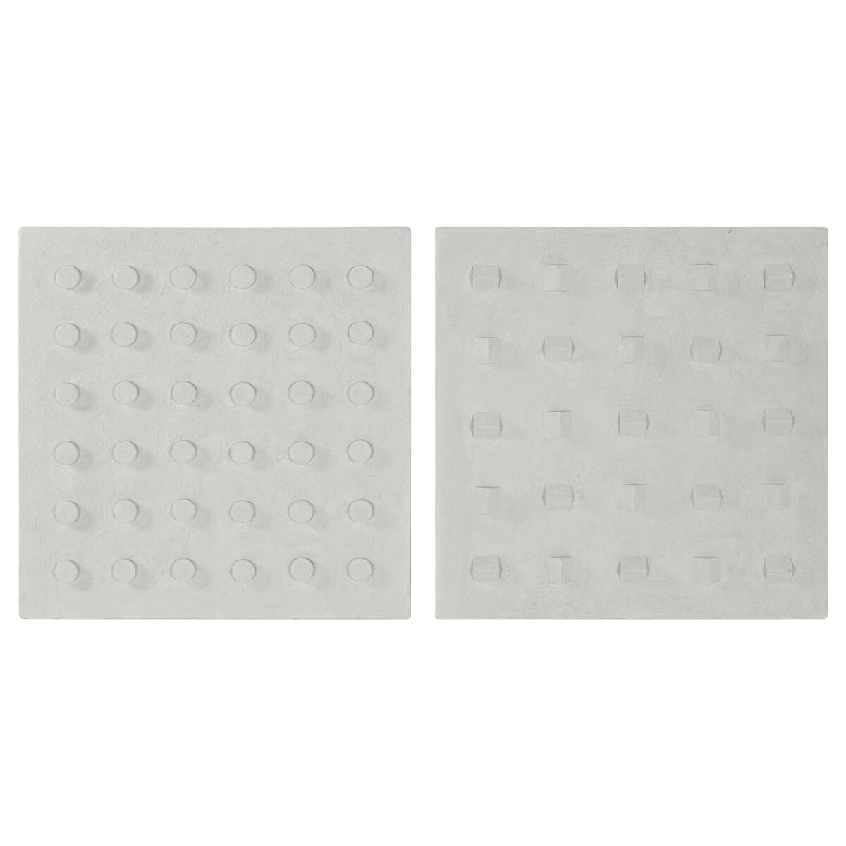 Wall Decoration Home ESPRIT White MDF Wood Modern 80 x 6,5 x 80 cm