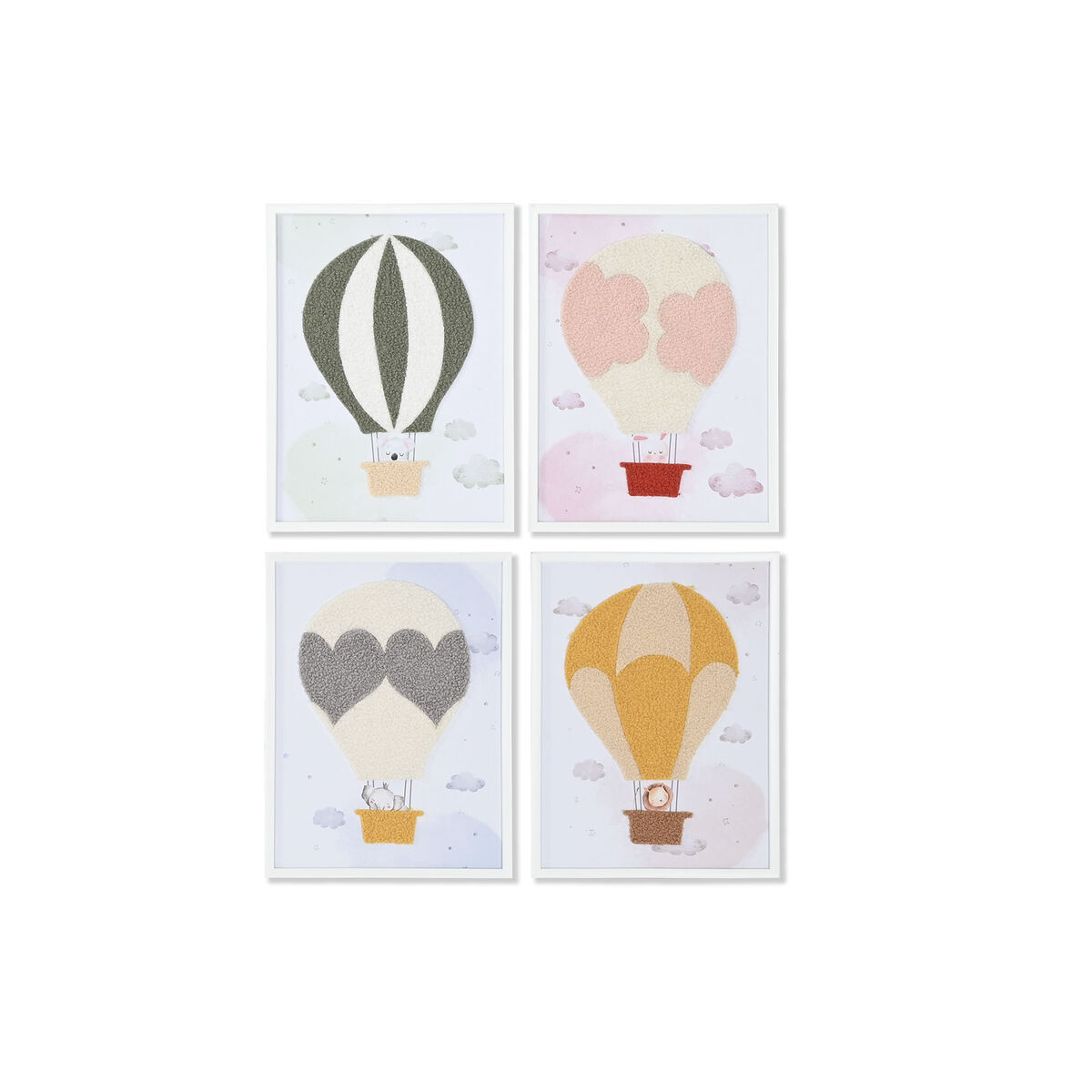 Painting Home ESPRIT White Children’s 30 x 1,8 x 40 cm (4 Units)