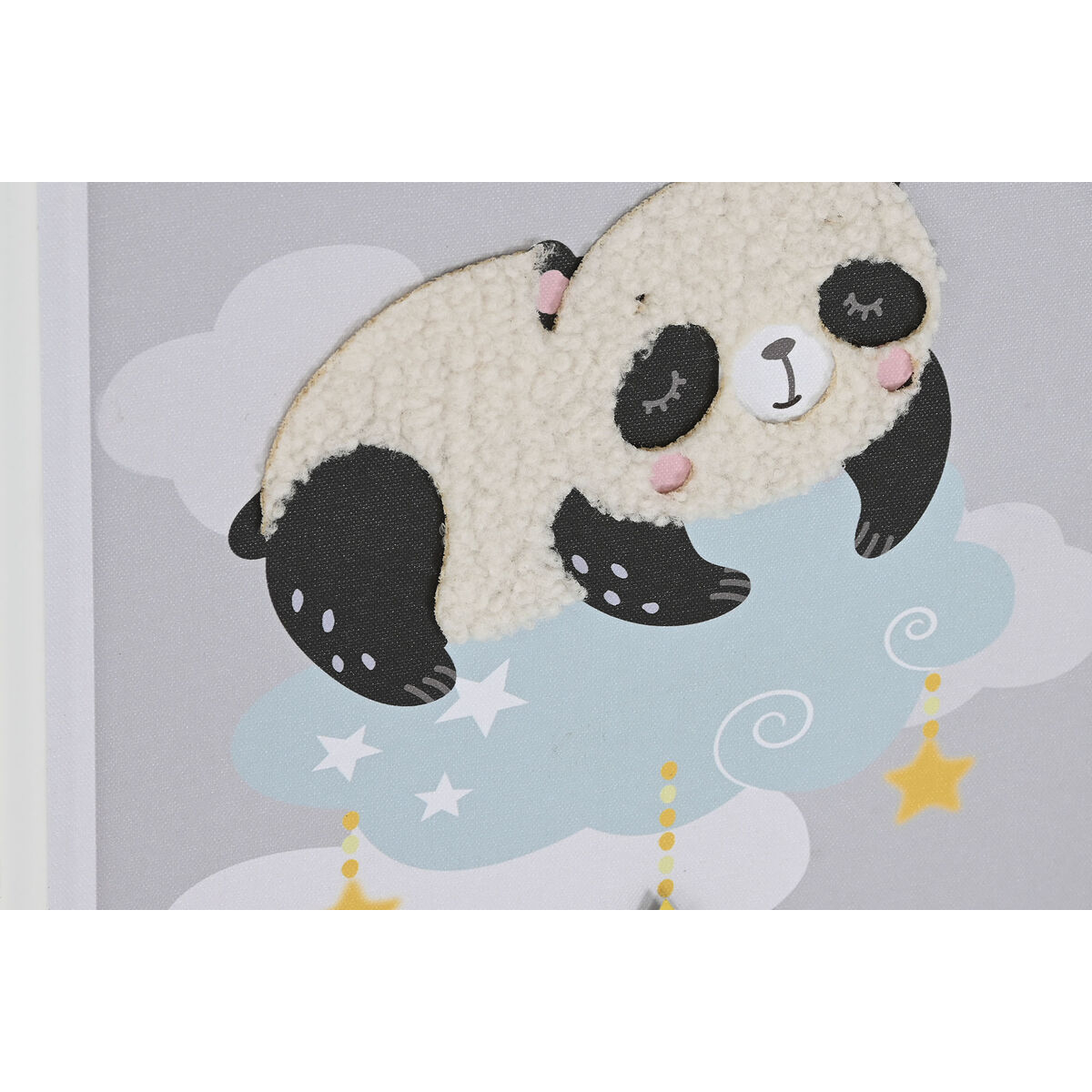 Painting Home ESPRIT Yellow Grey Children’s 30 x 1,8 x 40 cm (4 Units)