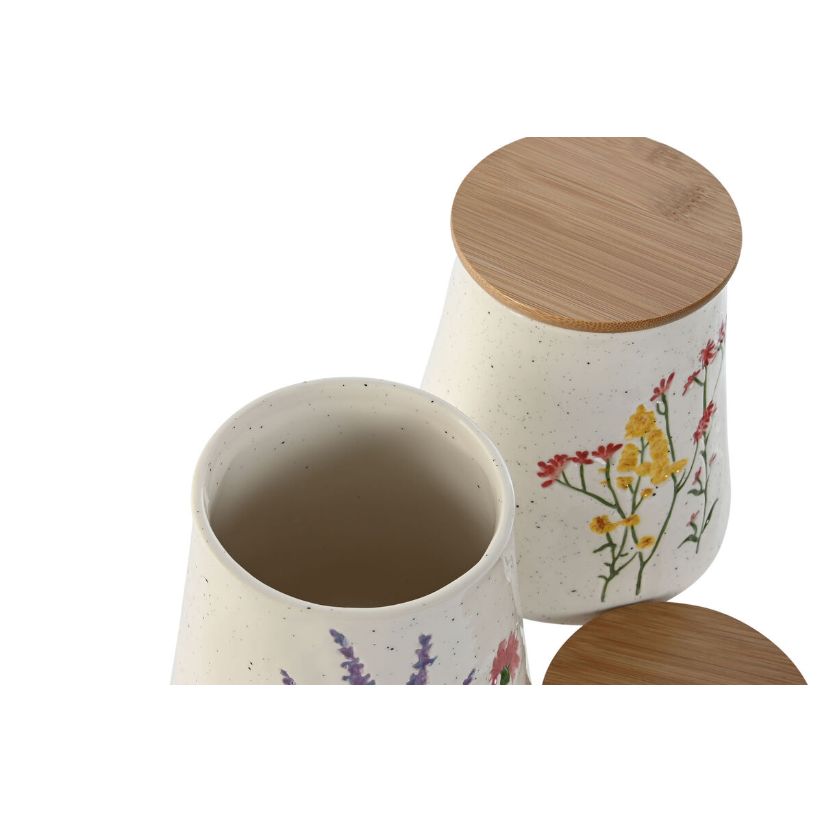 Tin Home ESPRIT Multicolour Flowers Shabby Chic (2 Units)