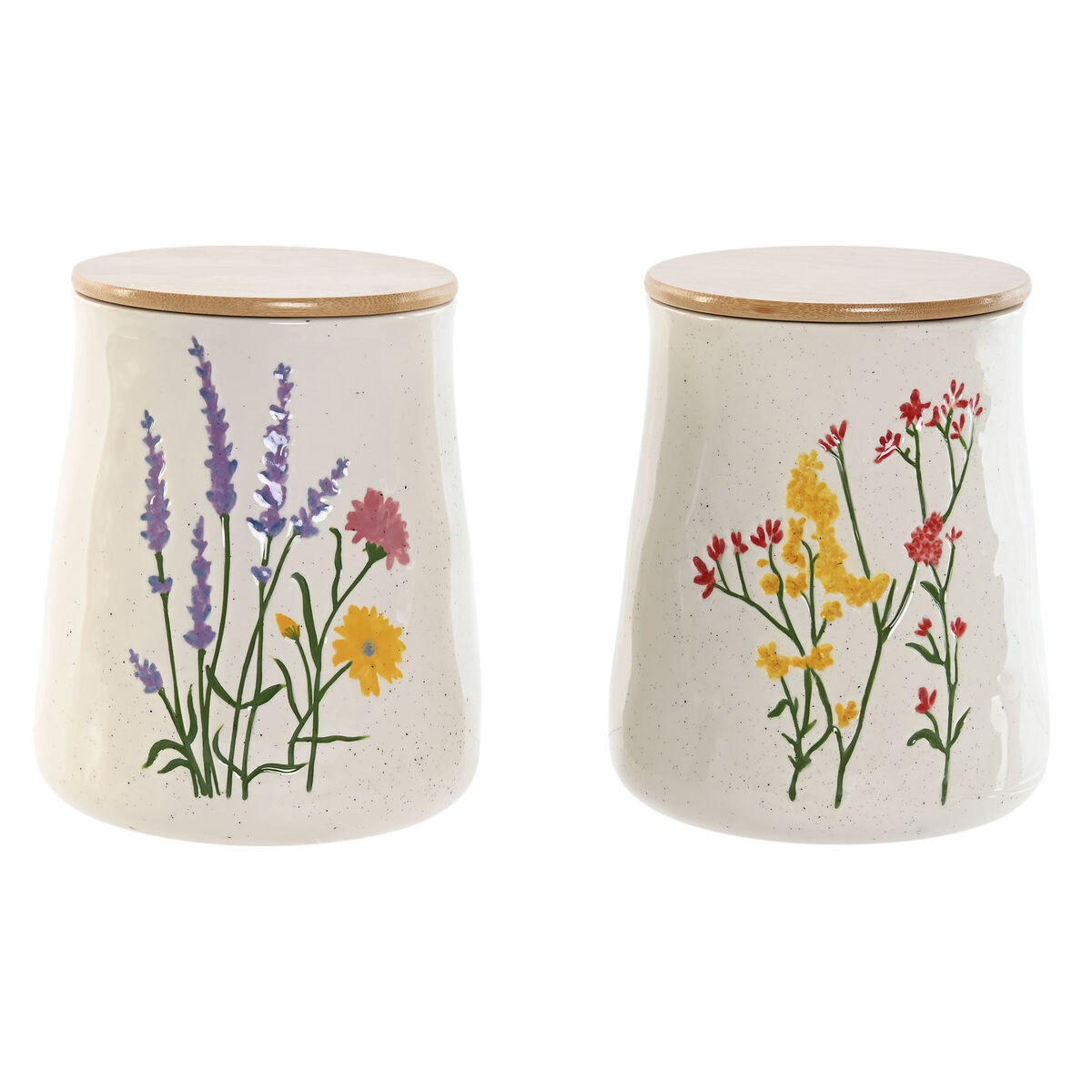 Tin Home ESPRIT Multicolour Flowers Shabby Chic (2 Units)