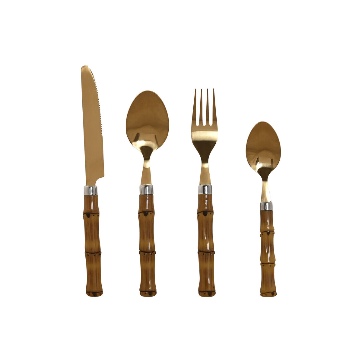 Cutlery Home ESPRIT Golden Natural Stainless steel ABS 3 x 2 x 16 cm 24 Pieces Cutlery Home ESPRIT Golden Natural Stainless steel ABS 3 x 2 x 16 cm 24 Pieces