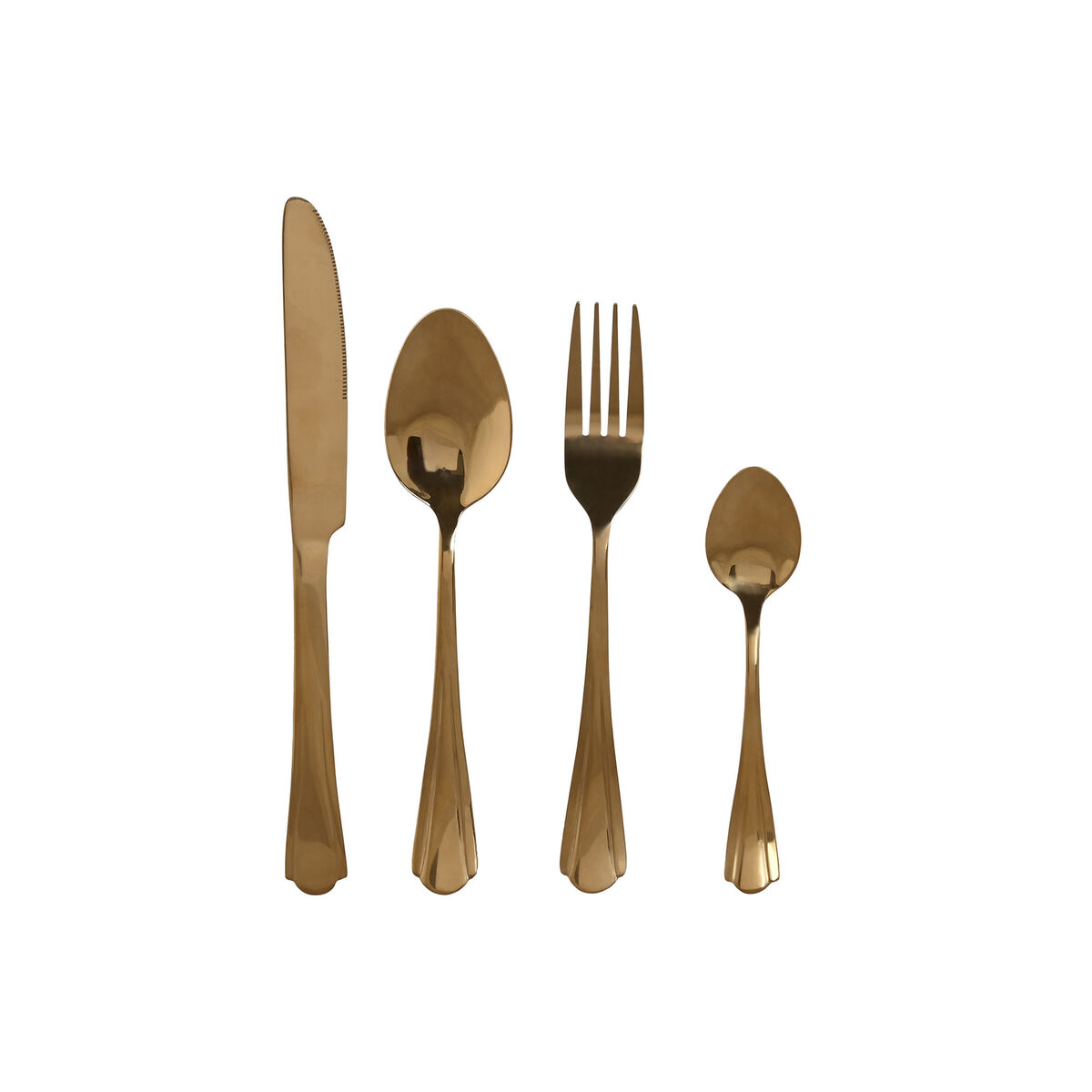 Cutlery Home ESPRIT Golden Stainless steel 2 x 0,4 x 24 cm 16 Pieces Cutlery Home ESPRIT Golden Stainless steel 2 x 0,4 x 24 cm 16 Pieces