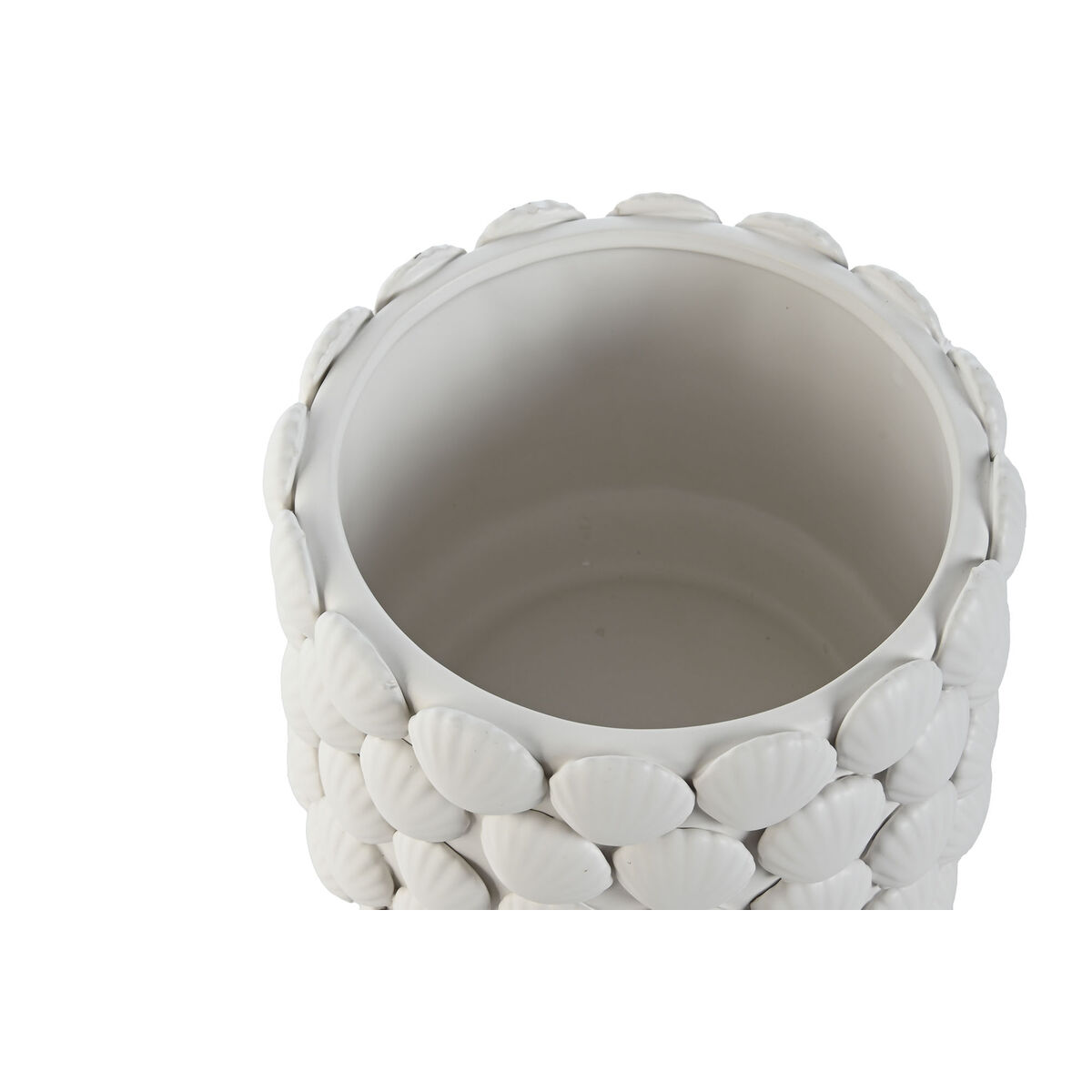 Vase Home ESPRIT White Stoneware Mediterranean 22 X 22 X 17,5 cm