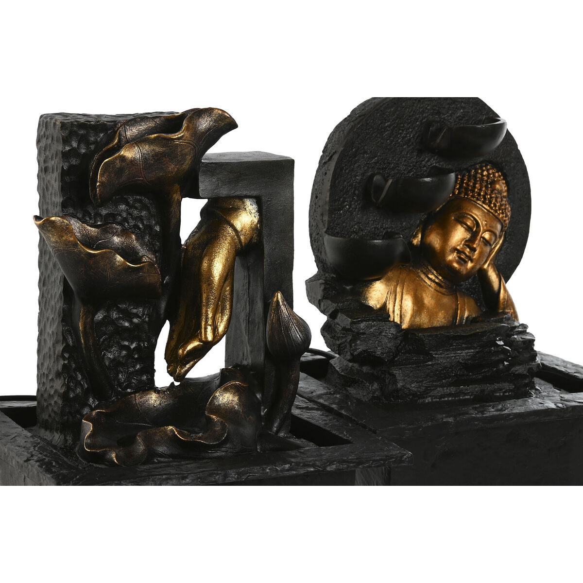 Garden fountain Home ESPRIT Resin Buddha Oriental 21 x 19 x 27 cm (2 Units)