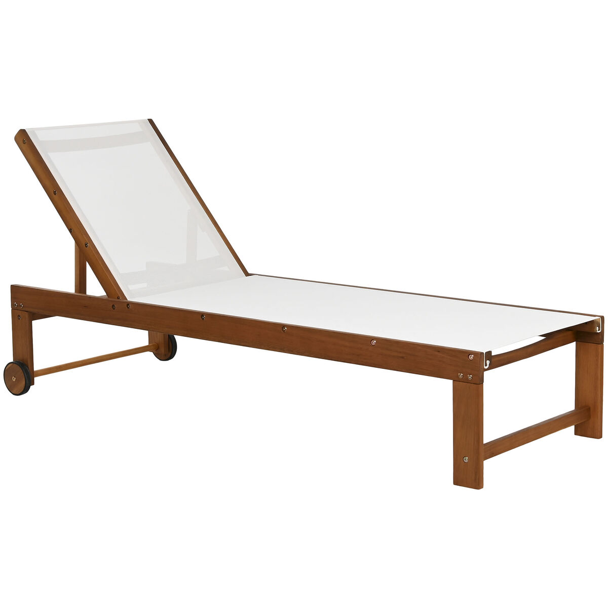 Sun-lounger Home ESPRIT White Brown 187 x 65 x 81 cm
