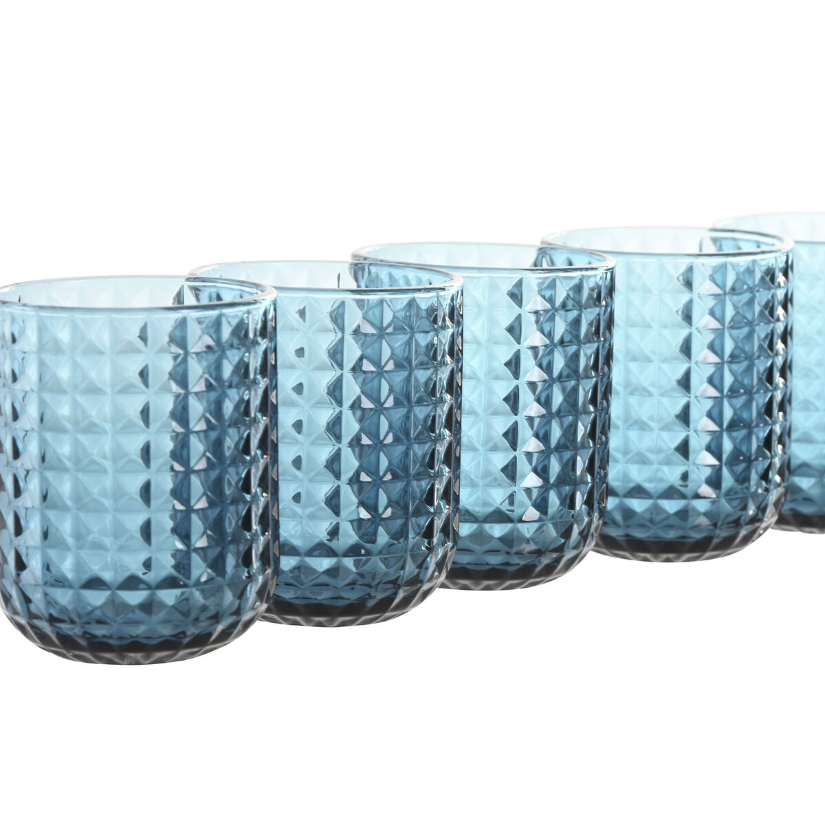 Set of glasses Home ESPRIT Blue Crystal 275 ml (6 Units)