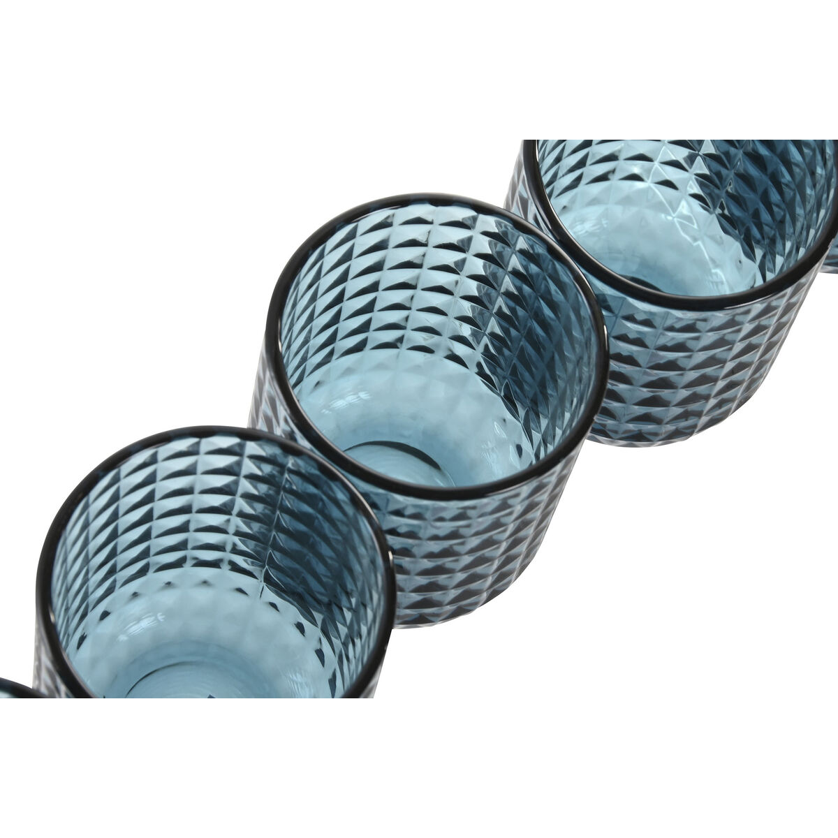 Set of glasses Home ESPRIT Blue Crystal 275 ml (6 Units)