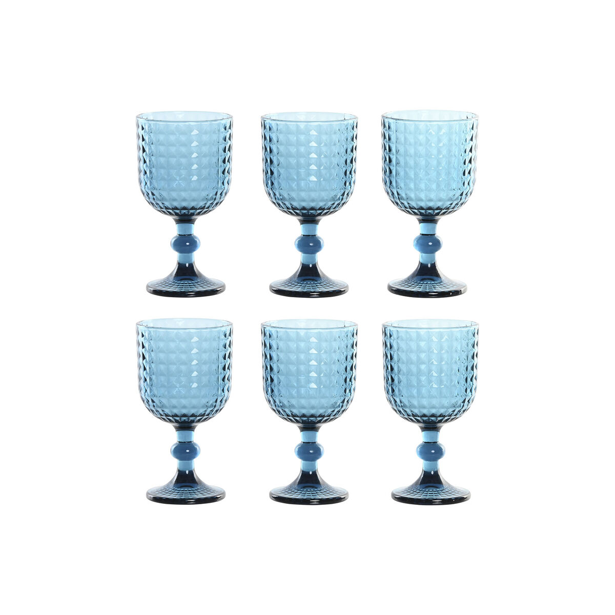 Set of cups Home ESPRIT Blue Crystal 380 ml (6 Units)