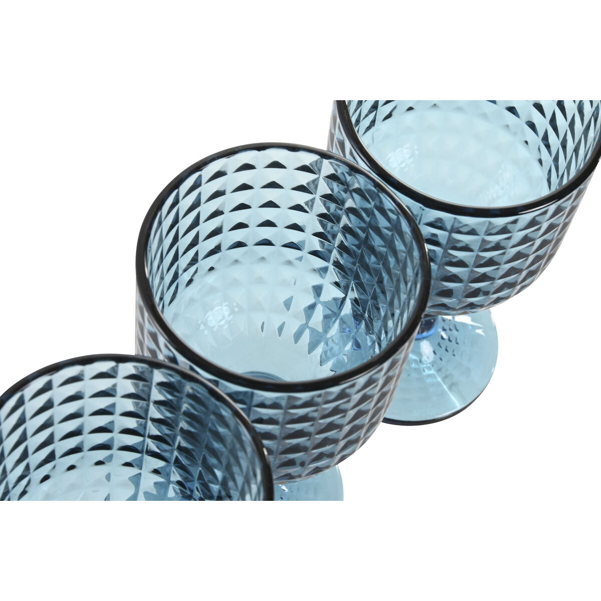 Set of cups Home ESPRIT Blue Crystal 380 ml (6 Units)