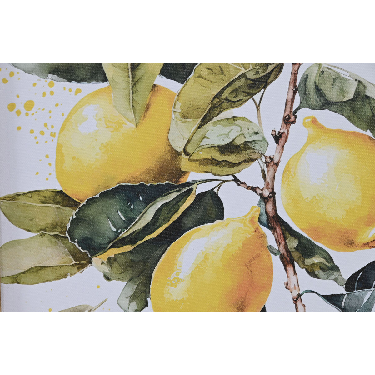 Painting Home ESPRIT Yellow White Green Lemon Mediterranean 30 x 1,8 x 40 cm (2 Units)