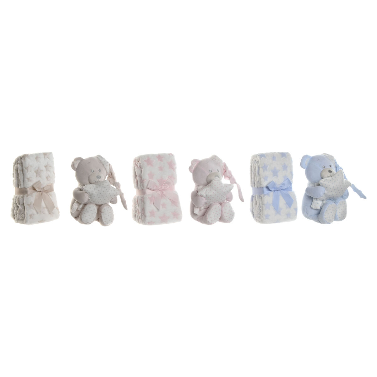 Gift Set for Babies Home ESPRIT Blue Beige Pink Polyester (3 Units)
