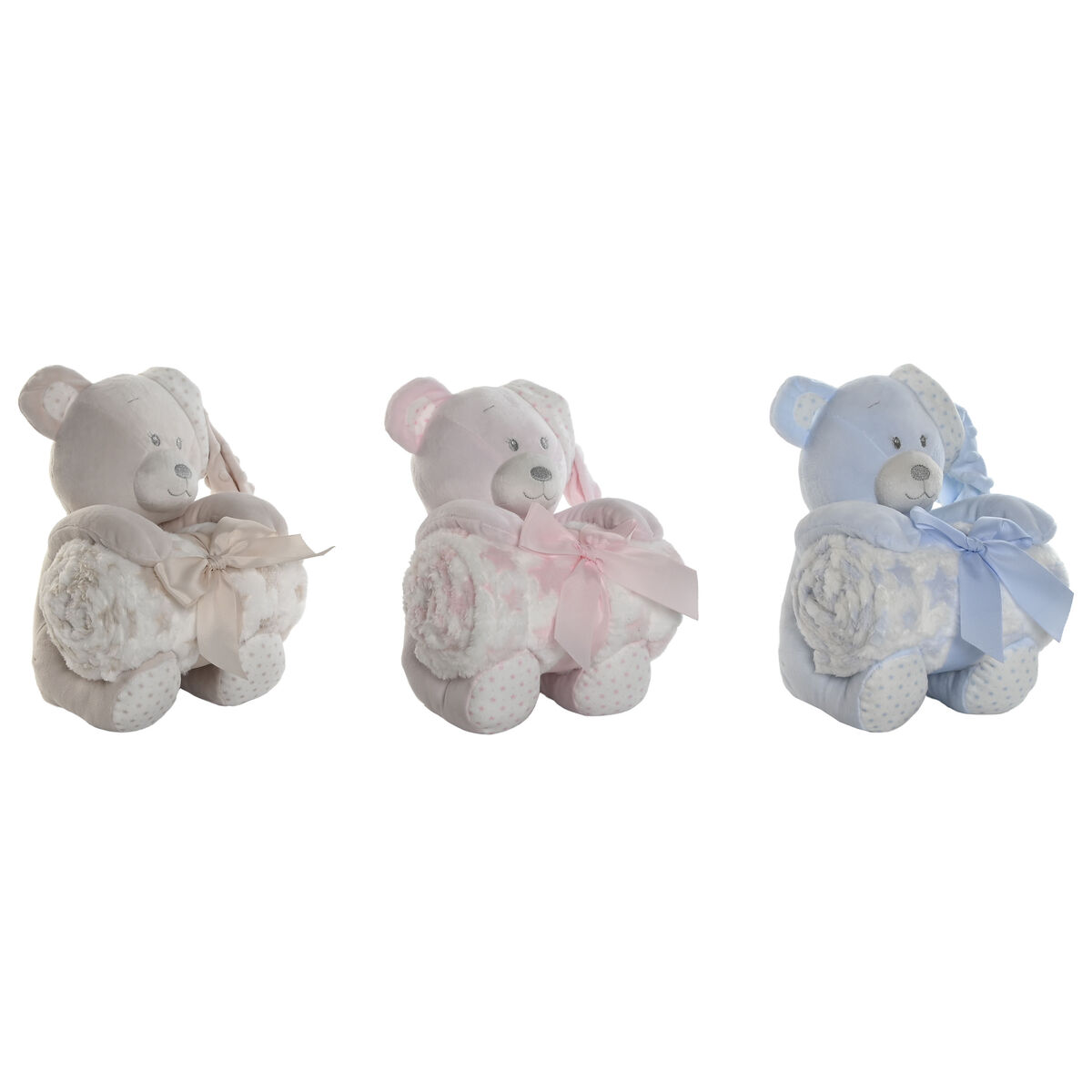 Gift Set for Babies Home ESPRIT Blue Beige Pink Polyester (3 Units)