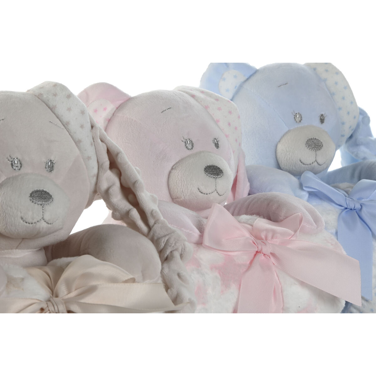 Gift Set for Babies Home ESPRIT Blue Beige Pink Polyester (3 Units)