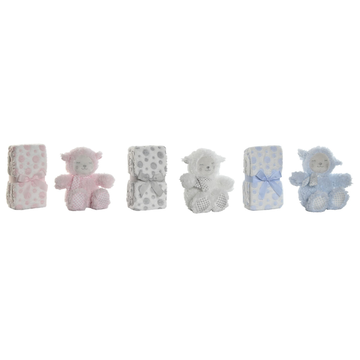 Gift Set for Babies Home ESPRIT Blue Beige Pink Polyester (3 Units)