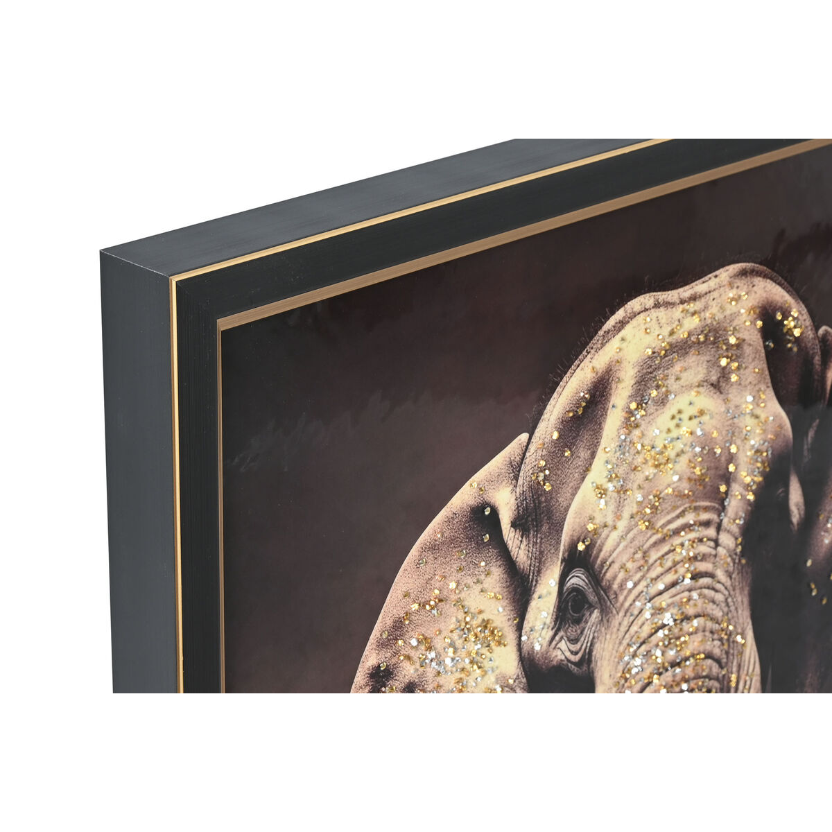 Painting Home ESPRIT Black Animal Loft Lacquered 64 x 4,5 x 84 cm (4 Units)