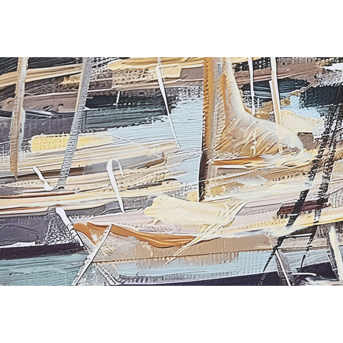 Painting Home ESPRIT Blue Green Grey Pink Yachts Mediterranean (2 Units)