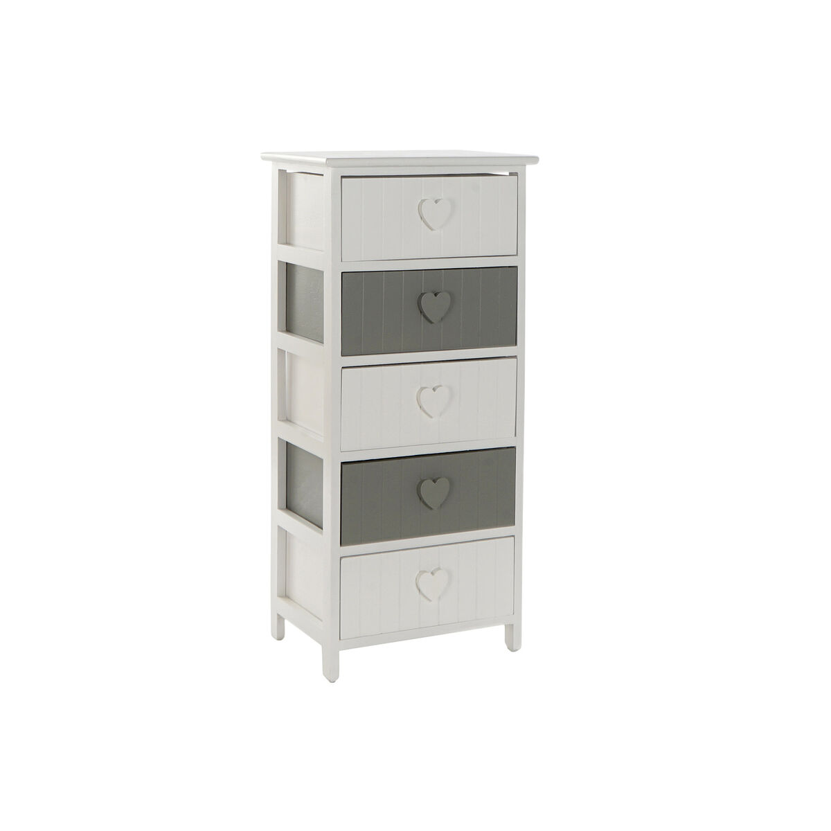 Chest of drawers Home ESPRIT White Grey 40 x 29 x 90 cm Chest of drawers Home ESPRIT White Grey 40 x 29 x 90 cm