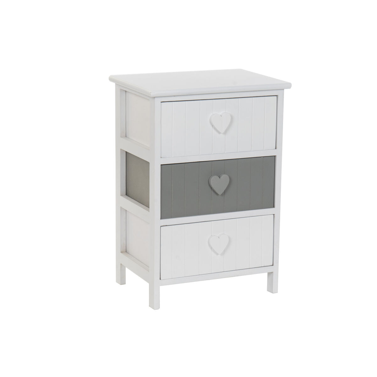 Chest of drawers Home ESPRIT White Grey 40 x 29 x 58 cm Chest of drawers Home ESPRIT White Grey 40 x 29 x 58 cm