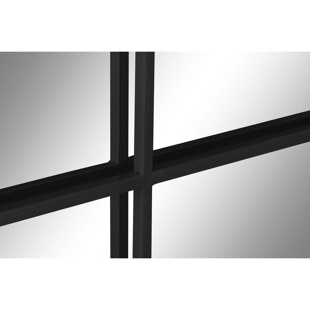 Wall mirror Home ESPRIT Black Window 122 x 2 x 122 cm