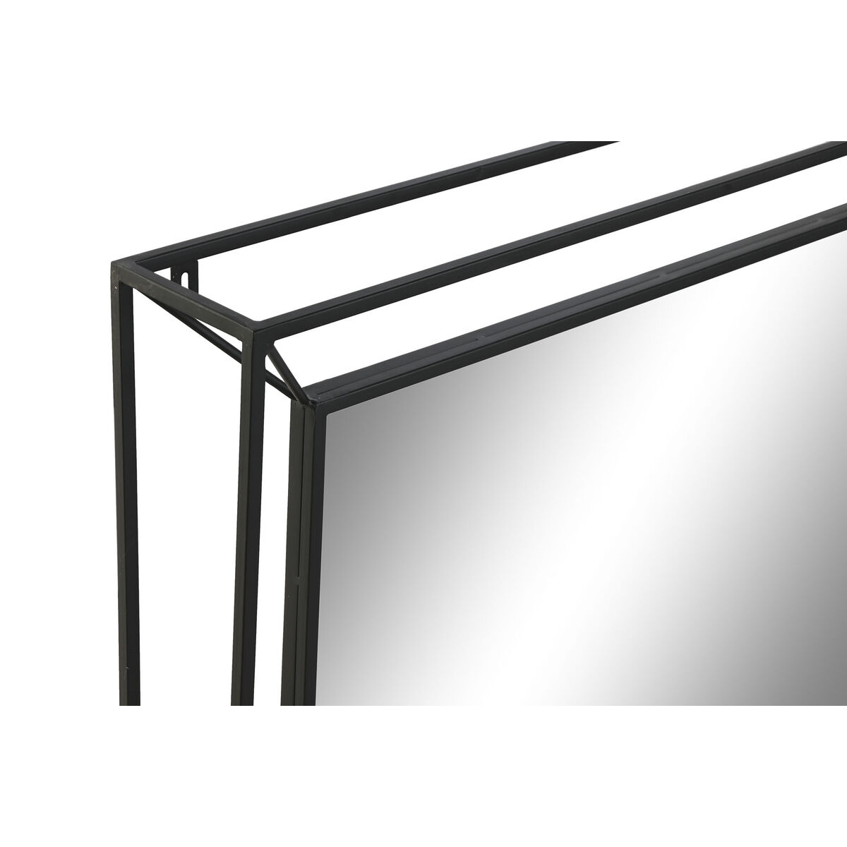 Wall mirror Home ESPRIT Black Vintage 90 x 10 x 90 cm