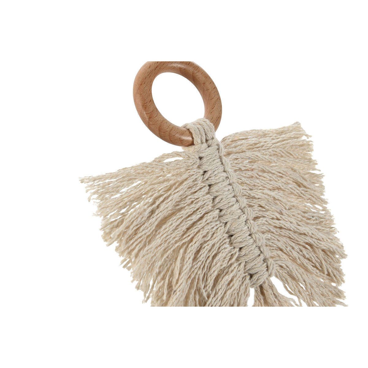 Napkin ring Home ESPRIT Natural Acacia Macrame 13 x 1 x 18 cm 4 Pieces