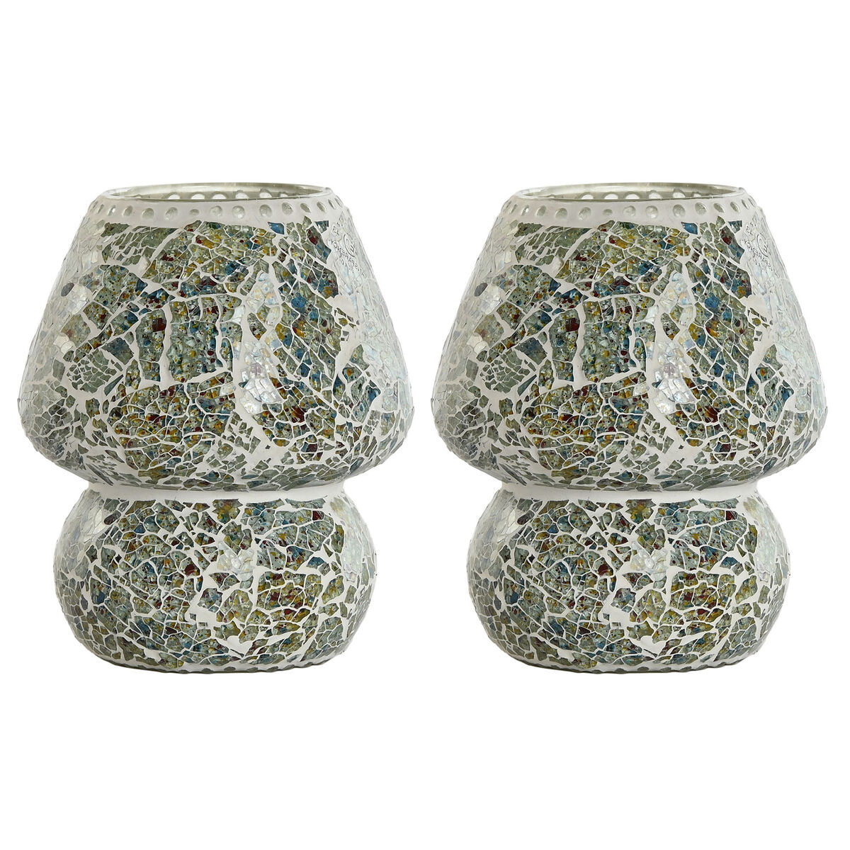 Desk lamp Home ESPRIT Green Sky blue 25 W 220 V (2 Units)