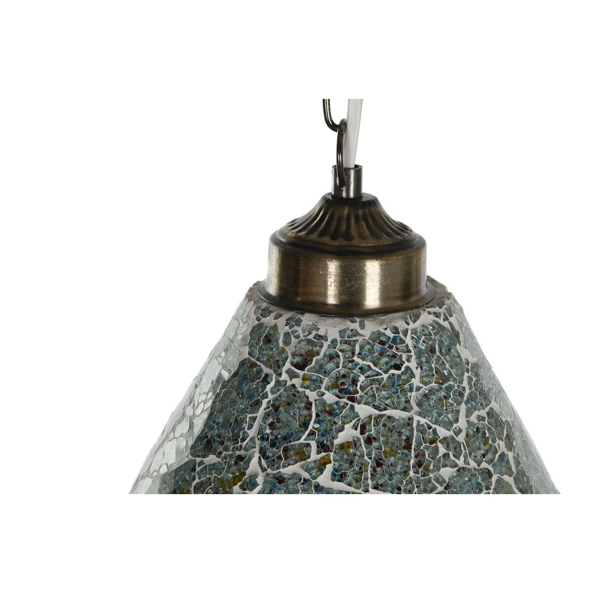 Ceiling Light Home ESPRIT Green Sky blue Metal Crystal 25 W 23 x 23 x 66 cm (2 Units)