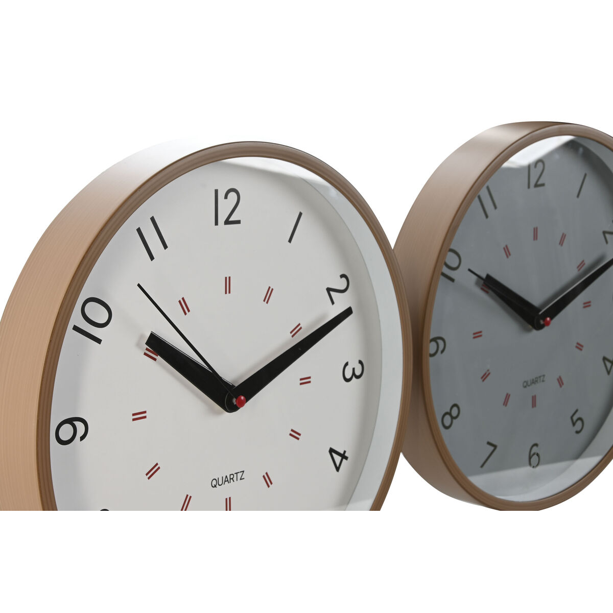 Wall Clock Home ESPRIT White Beige Grey PVC 30 x 4 x 30 cm (3 Units)