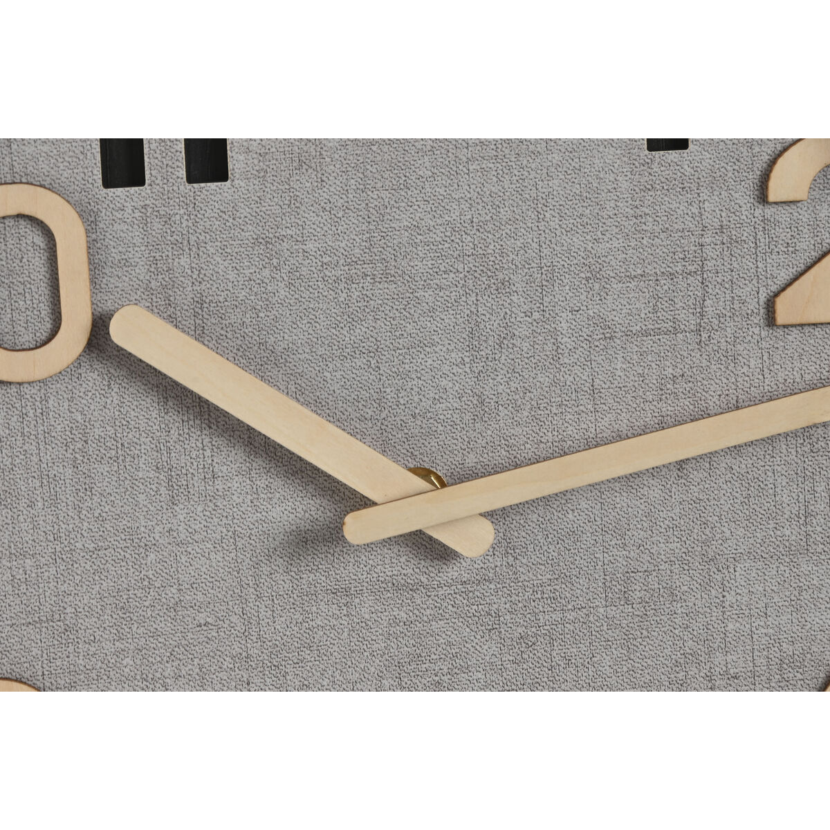 Wall Clock Home ESPRIT Grey Natural MDF Wood 30 x 5 x 30 cm (2 Units)